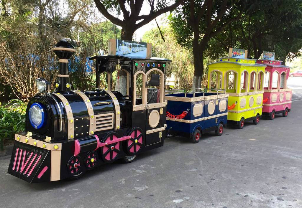 华池景区广商场无轨观光小火车电动儿童游乐设备小火车可坐人户外玩具